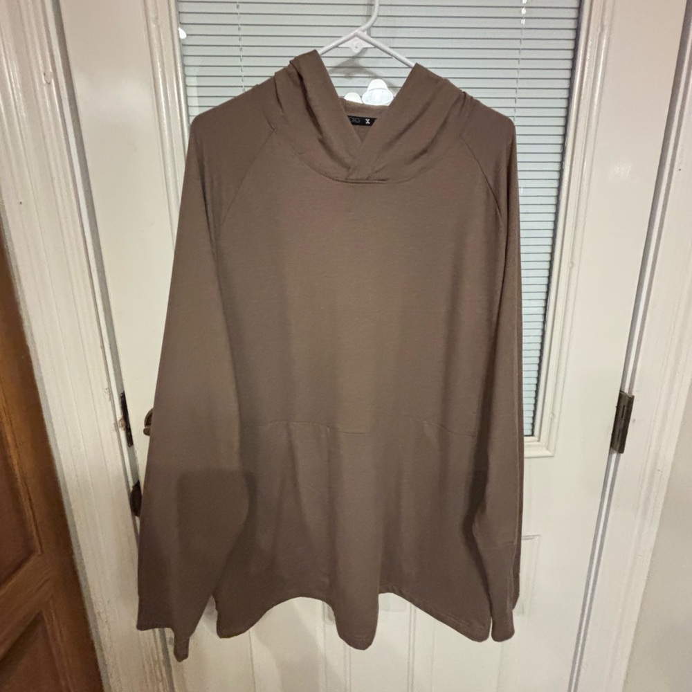 Xersion Taupe Hoodie Sweatshirt